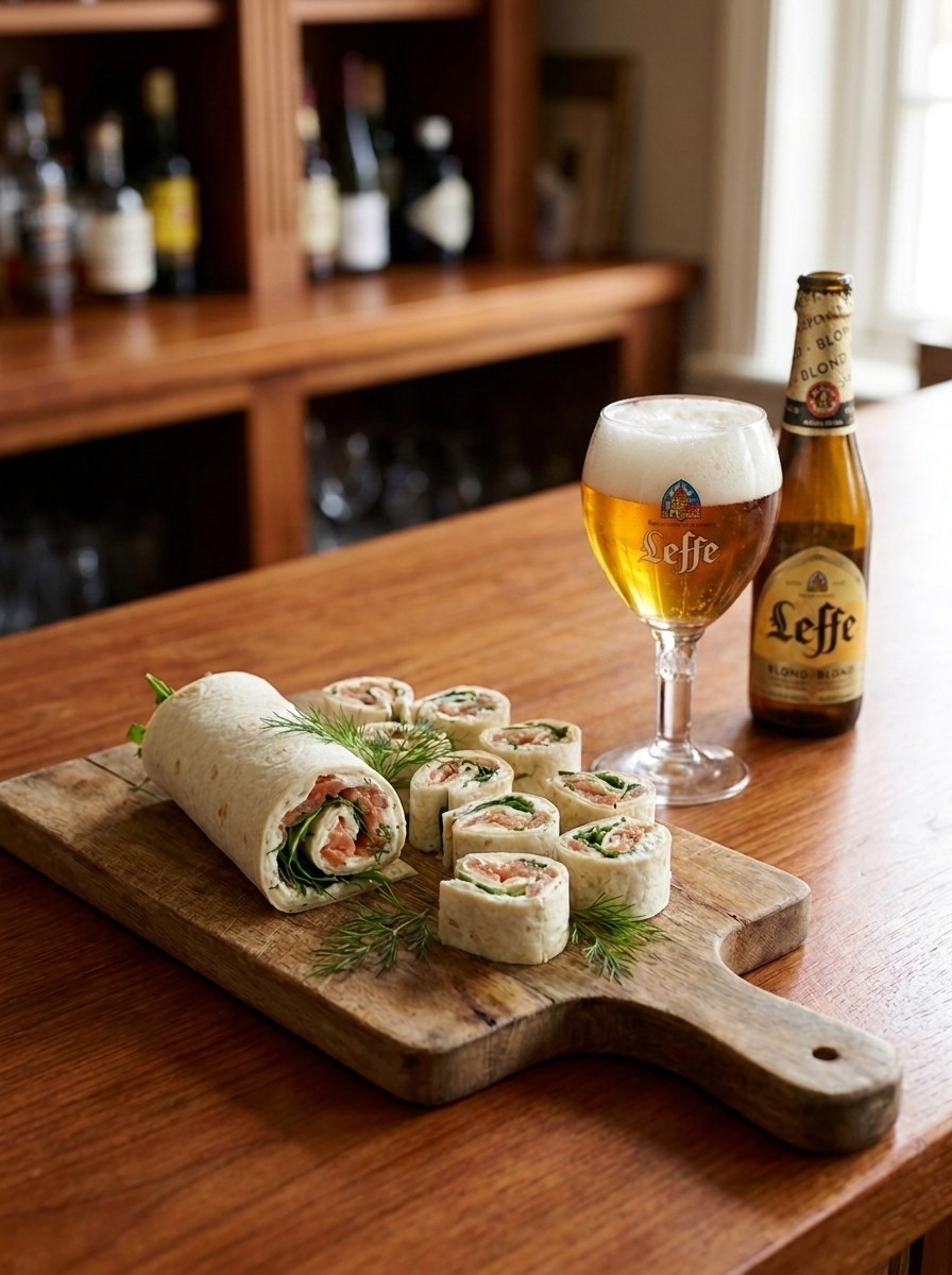 Wrap gerookte zalm met roomkaas